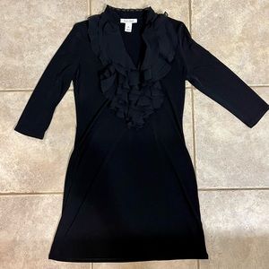 White House Black Market Ruffle Front Dress Sz XS